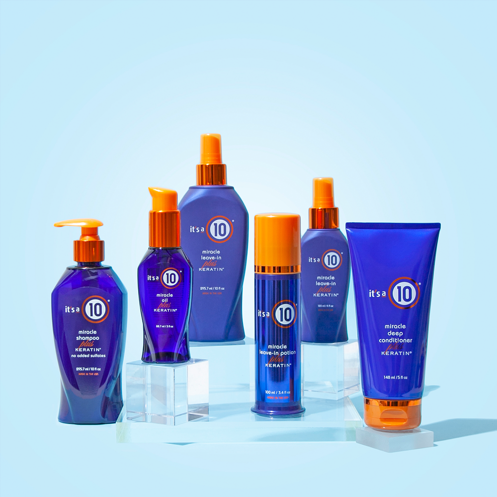 IT’S A 10 HAIRCARE Daugiafunkcinė nenuskalaujama priemonė – Miracle Leave-In Plus KERATIN